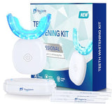 Teeth Whitening Kit with Gel Pen: 32X LED Accelerator Light Non-Sensitive Tooth Whitener Professional Oral Care Tools Gently Yet Effectively Removes Stains - IPX7 Waterproof Portable Wireless Charging