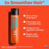 Matrix Mega Sleek Frizz-Control Shampoo with Shea Butter for Dry, Damaged Hair - 10.1 fl oz