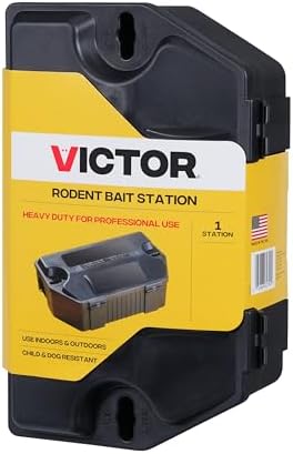 Victor M901RB Refillable Rodent Bait Station, Black
