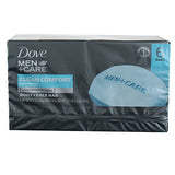 Dove Men+Care Clean Comfort Body+Face Bar, 4 Ounce, 6 Count (Pack of 2)