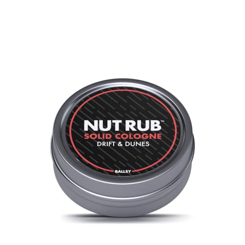 Ballsy Body & Groin Rub, Cologne for Everywhere, with Beeswax, Coconut and Sunflower Seed Oil, Drift and Dunes .85 oz