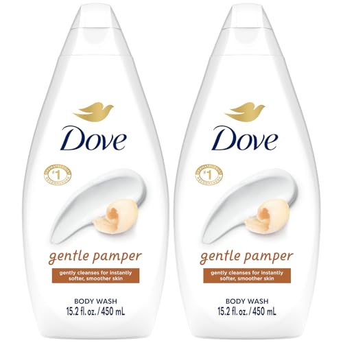 Dove Body Wash, Gentle Pamper 2-Pack – Soothing Moisturizing Cleanser for Soft Skin, 15.22 Oz Ea