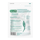 GUM Professional Clean Plus Dental String Flosser Picks, Fresh Mint, Shred-Resistant Floss, 6 bags X 60ct (360 Flossers)