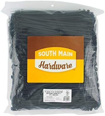 8-in, 1,000-Pack, 75-lb, Black, Standard Nylon Cable Tie