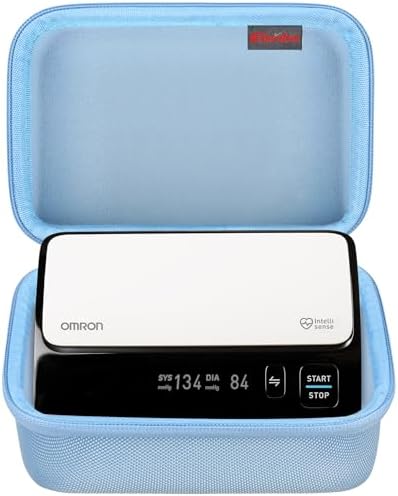 Elonbo Carrying Case for OMRON Evolv Bluetooth Wireless Upper Arm Blood Pressure Monitor, OMRON Evolv BP7000 Portable One-Piece BP Monitor Storage Holder, Blue