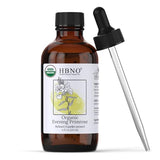 HBNO Organic Evening Primrose Oil - Huge 4 oz (120ml) Value Size - USDA Certified Organic Evening Primrose Oil, Cold Pressed carrier oil for Face, Body, Lips, Nails, Shampoo & Conditioner.