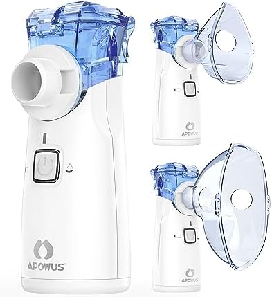 Portable Nebulizer - Nebulizer for Adults and Kids, Nebulizer Machine for Adults and Kids with 3 Nebulizer Masks and Adjustable Nebulization Rate, Handheld and Easy to Use
