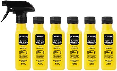 Sawyer Products SP645 Permethrin Premium Insect Repellent for Clothing, Gear & Tents Trigger Spray, 4.5-Ounce, 6 Bottles