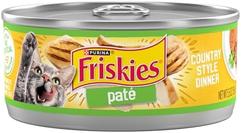 Purina Friskies Wet Cat Food Pate, Country Style Dinner - (Pack of 24) 5.5 oz. Cans