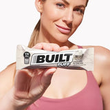 BUILT Protein Bars, White Chocolatey Cookies 'N Cream Puff, 12 bars, Protein Snacks, 17g of Protein, Collagen, Protein Bar with only 150 calories & 6g sugar, Gluten Free, Great Protein Snack