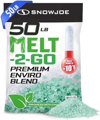 Snow Joe Ice & Snow Melt for Driveway, Concrete & Sidewalk, Melt-2-Go, 50-Pound Bag, Boxed