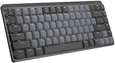 Logitech MX Mechanical Mini Wireless Illuminated Keyboard, Tactile Quiet Switches, Backlit, Bluetooth, USB-C, macOS, Windows, Linux, iOS, Android, Metal (Renewed)