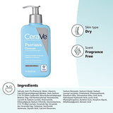 CeraVe Cleanser for psoriasis treatment | 8 ounce | with salicylic acid & urea for dry skin itch relief | fragrance free , 8 Ounce