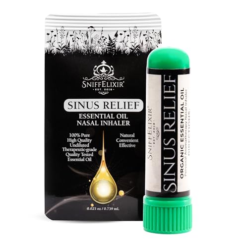 Sinus Support Nasal Aromatherapy Inhaler, Essential Oil Inhaler for Stuffy Nose, Sinus Pressure, Nasal Congestion, Natural Sinus Inhaler Nasal Sticks - Portable Nasal Inhaler for Adults