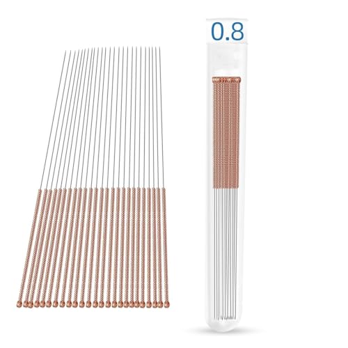 3D Printer Nozzle Cleaning Needles: 20-Pack 0.8mm Stainless Steel Nozzle Cleaner, 3D Printer Cleaning Tool Kit for Creality Ender 3/K1/MK8/V6, Strong and Durable, Easy to Bend, by 5APLUSREPRAP