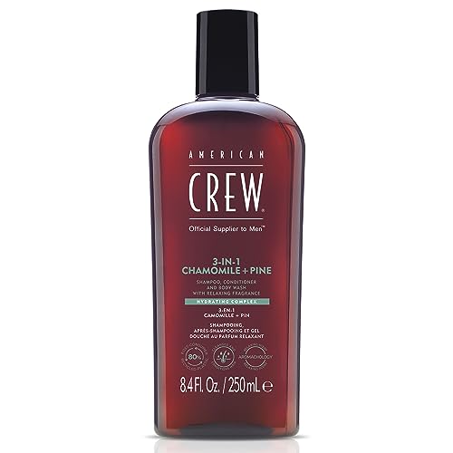 AMERICAN CREW 3-IN-1 CHAMOMILE + PINE Shampoo, Conditioner and Body Wash, 8.4 Fl Oz (Pack of 1)