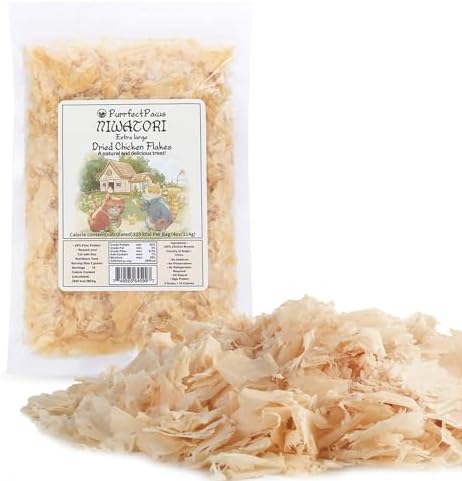 Purrfectpaws Premium Dried Chicken Flakes: Delicious Treats for Dogs & Cats - All-Natural and High in Protein - 4oz Bag