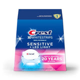 Crest 3DWhitestrips Sensitive + LED Light Teeth Whitening Kit, 14 Treatments, Gently Removes 20 Years of Stains