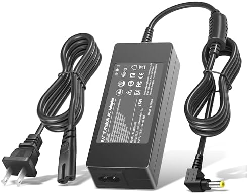 for 19V HP Monitor Power Cord, Pavilion 22cwa 22bw 22er 23er 23es 24ec 24ea 24f 25er 25vx 25xw 25f 27es 27bw 27er 27xw 27eb 27f 32f vh240a IPS 20" 21.5" 23" 23.8" 25" 27" Display Charger