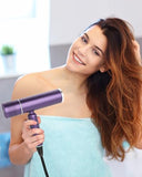 7MAGIC Foldable Hair Dryer, Powerful Ionic Blow Dryer for Fast Drying, Travel Hair Blow Dryer with Storage Bag, Lightweight Portable Hairdryer for Women, Cold/2 Heating/2 Speed Settings, Purple