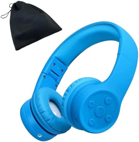Headphones for Toddlers Bluetooth, Wireless Headphone for Toddler Baby Kids with Sharing Port, Kids Headphones with Mic for Boys Girls Travel pad Amazon fire Cellphone (Blue 2)