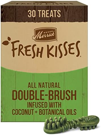 Merrick Fresh Kisses Natural Dental Chews Infused With Coconut And Botanical Oils For Medium Dogs 25-50 Lbs - 30 ct. Box