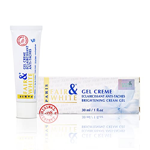 FAIR & WHITE Original Skin Brightening Gel Cream - 30ml / 1floz - For Neck, Face, Armpit, Elbows, Private Areas, Brightening Gel for Uneven Skin Tone
