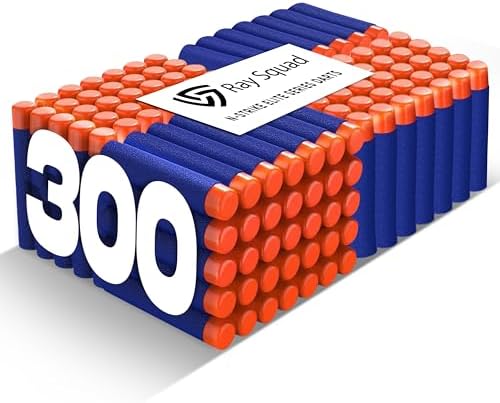 (300 Pack) Blue Nerf Darts - Compatible Foam Toy Elite 2.0 Darts, Nerf Ammo Bullets, Refill Dart