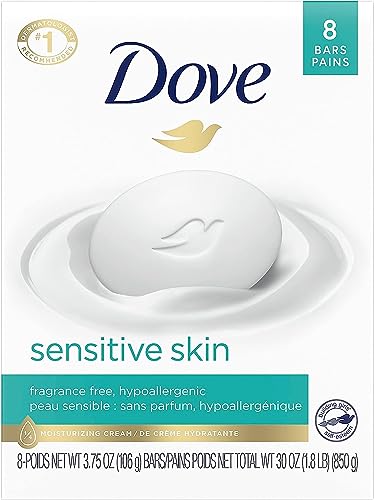 Dove Sensitive Skin Beauty Bar Unscented - 4oz(Pack of 8)