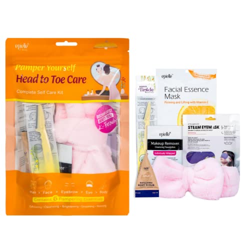 Epielle Pamper Yourself Head-to-Toe Care Kit, 6-Piece Spa Gift Set, Ultimate Full Body Relaxation, Ideal Beauty Gift for Spa Days, Korean Skincare