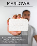 MARLOWE. No. 102 Men's Body Scrub Soap 7 oz (3 Bars) Fresh Original Woodsy Scent, Best Exfoliating Bar for Men, Natural Ingredients, Apricot Seed Powder, Shea Butter, Olive Oil, Green Tea Extracts