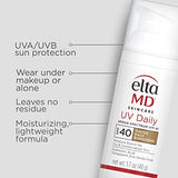 EltaMD UV Daily SPF 40 Tinted Face Sunscreen Moisturizer, Tinted Moisturizer for Face with SPF, Lightweight Tinted Sunscreen, 1.7 oz Pump