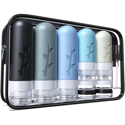 19 pack Travel Bottles for Toiletries, TSA Approved Silicone Travel Size Containers for toiletries Set, Refillable & Leakproof Travel Bottles Kit Travel Size Bottles