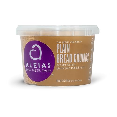 ALEIA’S BEST. TASTE. EVER. Plain Bread Crumbs - 13 oz / 1 PACK – Authentic Taste, Breading for Gluten Free Recipes, Certified Gluten Free, Non-GMO, Dairy Free, Low Sodium, Kosher