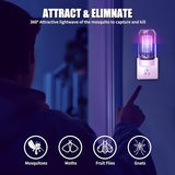 Bug Zapper Indoor Plug in Bug Catcher,Electric Mosquito Zapper Indoor,UV Bug Light Trap Indoor for Insects Mosquitoes Bugs Gnats Moths, Indoor Fly Zapper for Living Room,Kitchen,Home,Office,4 Pack