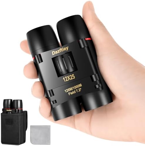 12x25 Small Compact Binoculars for Adults Kids，Mini Lightweight High Powered Binoculars with Clear Vision,Binoculars for Cruise Ship Bird Watching,Travel, Opera Concert