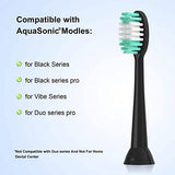 Everystep Replacement Toothbrush Heads Compatible with AquaSonic Black Series 10 Pack for Electric Toothbrush Black