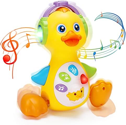Baby Musical Duck Toy Dancing Crawling Tummy Time, Light Up Infant Toys 0-3-6 6-12 12-18 Months Easter Gifts for 1 2 Year Old Boys Girls Baby Learning Development Toddler Toys Age 1-2