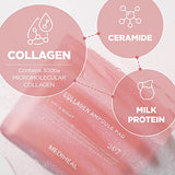 MEDIHEAL Collagen Ampoule Pad – Square Cotton Facial Toner Pads Collagen & Ceramide - Skin Firming & Restore Elasticity - Tighten Wrinkles & Lines - Vegan Eco Silk Pads, 100 Pads