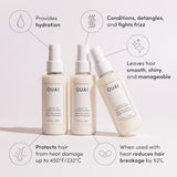 OUAI Leave In Conditioner & Heat Protectant Spray - Prime Hair for Style, Smooth Flyaways, Add Shine and Use as Detangling Spray - No Parabens, Sulfates or Phthalates (4.7 oz)