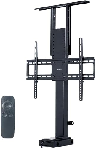 VIVO Motorized TV Stand for 32 to 65 inch Screens, Vertical Lift Television Stand with Remote Control, Compact TV Mount Bracket, MOUNT-E-UP65A
