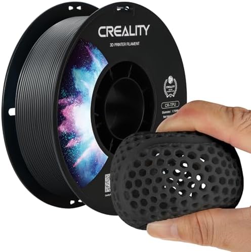 Creality TPU Filament Black, Flexible 3D Printer Filament 1.75mm 1kg, Dimensional Accuracy +/- 0.03 mm, 95A Shore Hardness Good Layer Bonding Performance