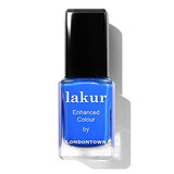 LONDONTOWN Electric Blue Glossy Nail Polish, Iconic lakur, Vegan Chip-Resistant Long-Lasting Nail Lacquer, 40 fl oz