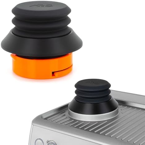 ARO Espresso™ Single Dose Hopper with Silicone Bellows and Anti-Popcorn Weight | Compatible with Breville/Sage Barista Express, Pro, Touch, and Impress (Plastic, Black)