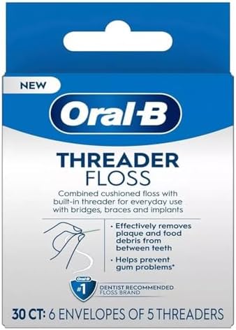 Threader Floss, 30-Count: 6 envelopes of 5 threaders (Value Pack of 3)