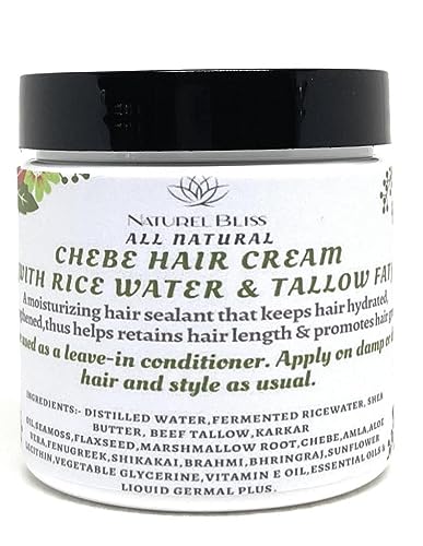Croton Zambesicus (also know as shebe powder) Hair Growth Cream|Leave in Conditioner|With Fermented Rice Water & Tallow|Aloe Vera|Sea Moss (Scented, 4 oz)