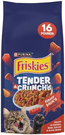 Purina Friskies Tender and Crunch'd With Flavors of Chicken, Beef, Carrots and Green Beans - 16 lb. Bag