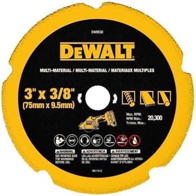 DEWALT Cut Off Wheel, 3", with Fine Finish, Ultra Sharp Carbide (DW8530)