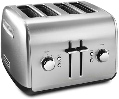 KitchenAid KMT4115SX Stainless Steel Toaster, Brushed Stainless Steel, 4 Slice (Pack of 1)