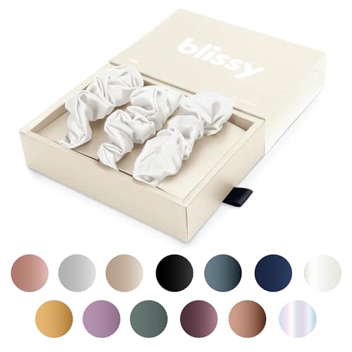 Blissy Silk Scrunchie (White Regular)